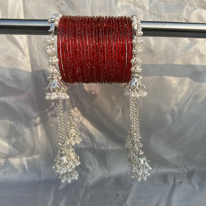 Rain drop pearl bangles