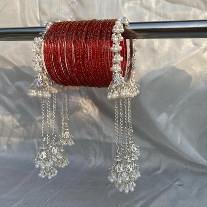 Rain drop pearl bangles