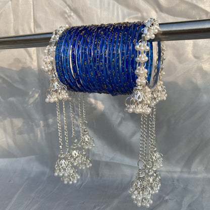 Rain drop pearl bangles