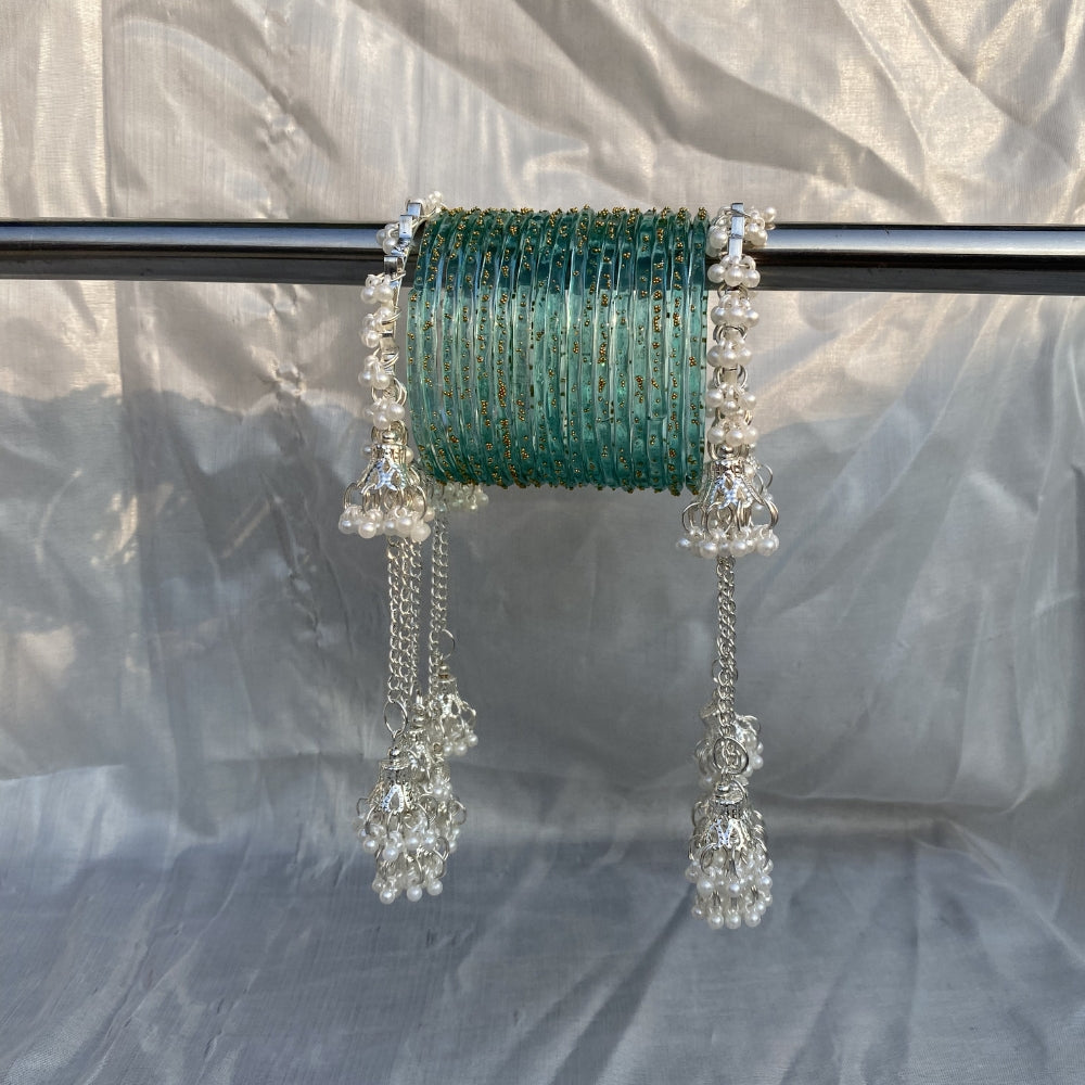 Rain drop pearl bangles