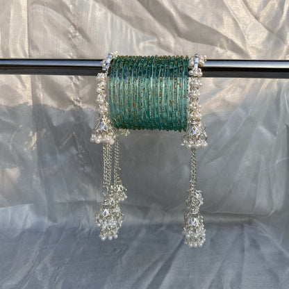 Rain drop pearl bangles