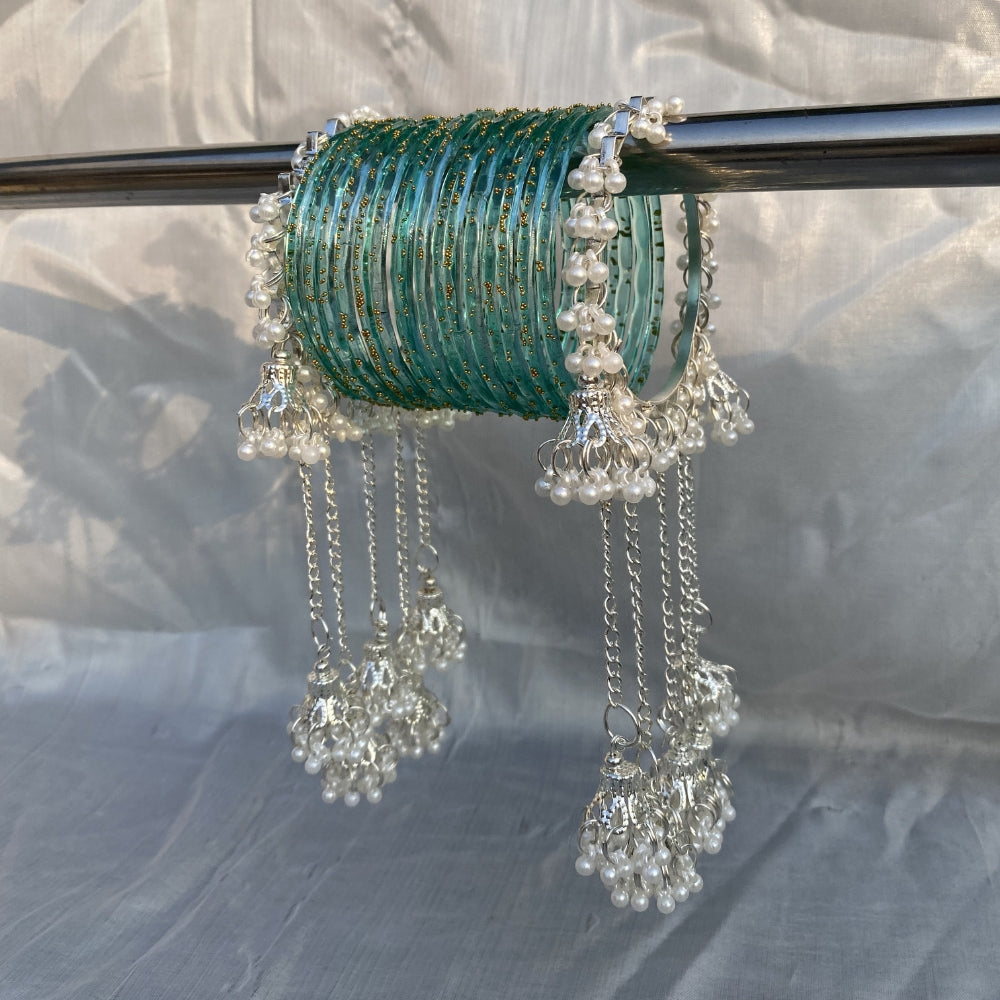 Rain drop pearl bangles