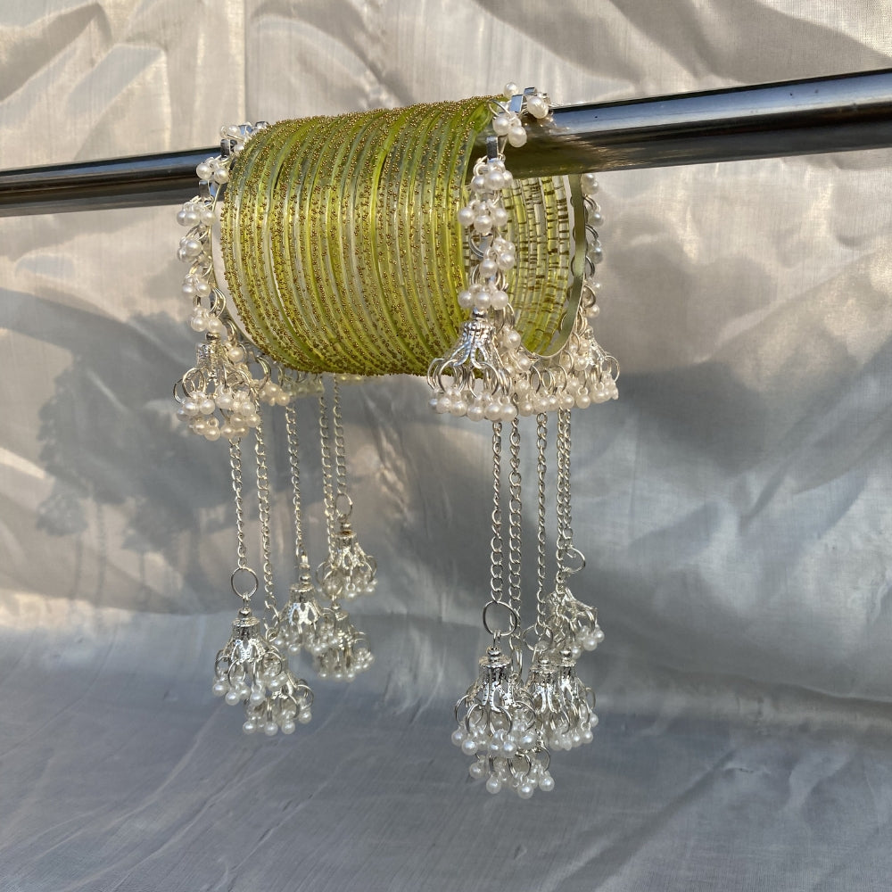 Rain drop pearl bangles