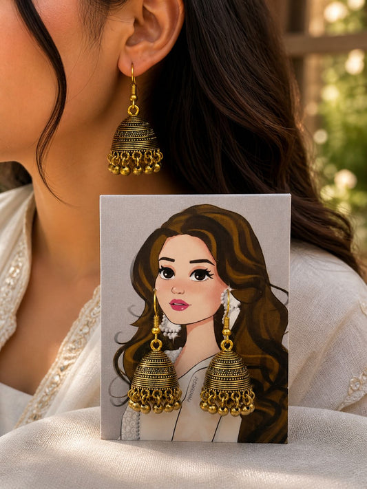 Zeenat-e-Gold jhumkas